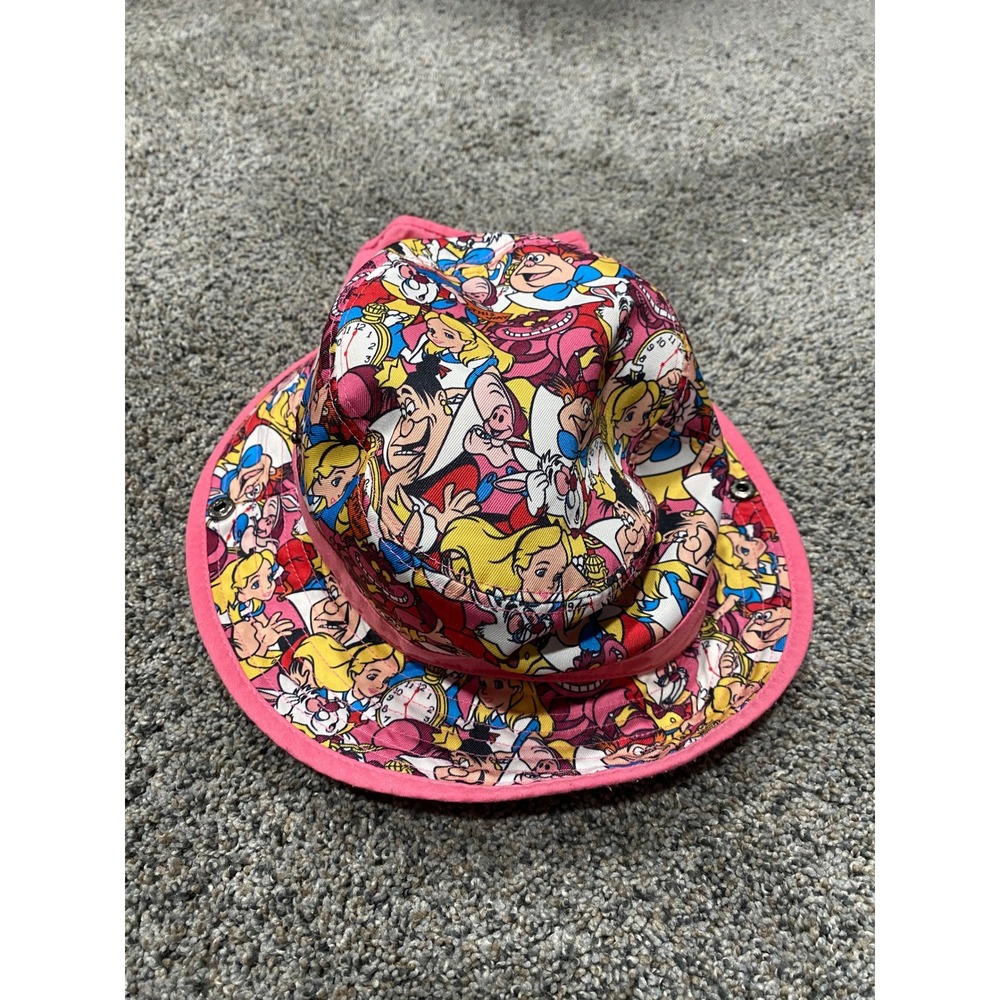 Bucket Hat Kids Alice in Wonderland Tokyo Disney Resort Pink 54cm Excellent